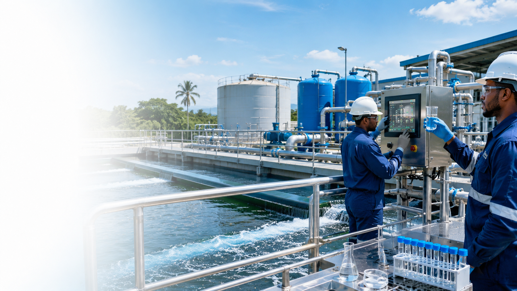 water treatment plant pipes technology